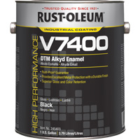 High-Performance V7400 System 340 VOC DTM Alkyd Enamel, Black, High-Gloss, Gallon Groupe Generik