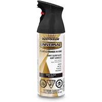Universal&reg; Enamel Paint & Primer In One, Black, Semi-Gloss, Aerosol Can Groupe Generik