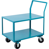 Heavy-Duty Low Profile Shop Carts, 2 Tiers, 18" W x 30" D x 41" H, 2400 lbs. Cap. Groupe Generik