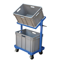 Stock Cart, Steel, 30-11/16" W x 19-1/4" D, 2 Shelves, 200 lbs. Capacity Groupe Generik