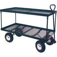 Chariot double plateforme m&eacute;tal, 24" la x 48" la x Capacit&eacute; 600 lb Groupe Generik