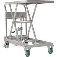 Hydraulic Scissor Lift Table, 31-1/2" L x 19-1/2" W, Stainless Steel, 550 lbs. Capacity Groupe Generik
