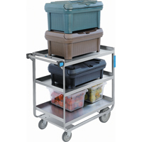 Chariots robustes &agrave; ch&acirc;ssis en U, 3 Tiers, 23" la x 37-1/8 h x 38-5/8" p, Capacit&eacute; 700 lb Groupe Generik