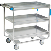 Chariots avec barres de retenue, 3 Tiers, 23" la x 37-1/4" h x 38-5/8" p, Capacit&eacute; 700 lb Groupe Generik