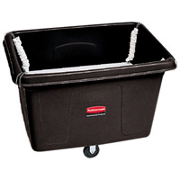 Chariot conteneur avec plateforme sur ressorts, Poly&eacute;thyl&egrave;ne, 44-1/16" lo x 31" la x 32-1/2" h, Volume 14 pi³, Capacit&eacute; 500 lb Groupe Generik