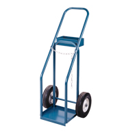 Gas Cylinder Carts, Semi-Pneumatic Wheels, 12" W x 10" L Base, 400 lbs. Groupe Generik
