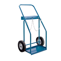 Gas Cylinder Carts, Semi-Pneumatic Wheels, 19" W x 10" L Base, 1000 lbs. Groupe Generik