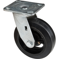 Roulette moul&eacute;, Pivotant, 6" (152,4 mm), Caoutchouc, 550 lb (249 kg) Groupe Generik