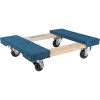 Carpeted Ends Hardwood Dolly, Wood Frame, 18" W x 24" L, 900 lbs. Capacity Groupe Generik