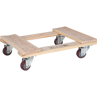 Socle roulant en bois dur, Roues en Polyur&eacute;thane, Capacit&eacute; de 900 lb, 18" la x 24" p x 7" h Groupe Generik