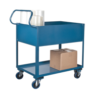 Chariots de service &agrave; bordure profonde, 2 Tiers, 24" la x 47" h x 36" p, Capacit&eacute; 1200 lb Groupe Generik