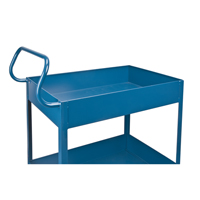 Chariots de service &agrave; bordure profonde, 2 Tiers, 24" la x 47" h x 36" p, Capacit&eacute; 1200 lb Groupe Generik