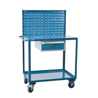 Mobile Service Cart, 2 Tiers, 24" W x 57" H x 40" D, 1200 lbs. Capacity Groupe Generik
