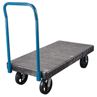 Chariots &agrave; plateforme en plastique, 60" lo x 30" la, 2000 lb cap, Roues Caoutchouc moul&eacute; Groupe Generik