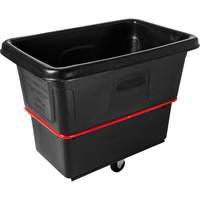 Chariot cubique utilitaire &agrave; usage intensif, Plastique recycl&eacute; noir, 43-1/4" lo x 28" la x 33-3/4" h, Volume 12 pi³, Capacit&eacute; 800 lb Groupe Generik