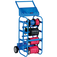 Portable Wire Reel Caddy, Steel, 11 Rod, 19-1/2" W x 43-1/4" H x 17-1/2" D, 150 lbs. Capacity Groupe Generik
