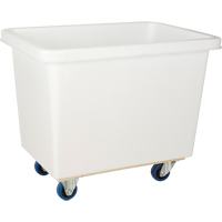 Tapered Wall Box Truck, White Polyethylene, 37" L x 26" W x 31" H, 9 cu. ft. Volume, 600 lbs. Capacity Groupe Generik
