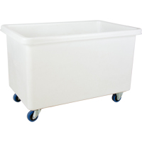 Straight Wall Box Truck, White Polyethylene, 46" L x 28" W x 31" H, 14 cu. ft. Volume, 600 lbs. Capacity Groupe Generik