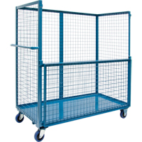 Wire Mesh Stock Truck, Steel, 30" x 55" x 60", 2400 lbs. Capacity Groupe Generik