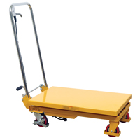 Hydraulic Scissor Lift Table, 17.75" L x 27.5" W/27-1/2" L x 17-3/4" W, Steel, 330 lbs. Capacity Groupe Generik