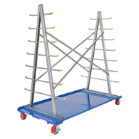 A-Frame Bar & Pipe Cart, Steel, 36-3/4" W x 73-3/4" D x 72-1/2" H, 2000 lbs. Capacity Groupe Generik