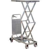 Manual Hydraulic Scissor Lift Table, 27-1/2" L x 17-3/4" W, Partial Stainless Steel, 220 lbs. Capacity Groupe Generik