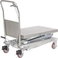Manual Hydraulic Scissor Lift Table, 35-1/2" L x 20" W, Partial Stainless Steel, 800 lbs. Capacity Groupe Generik