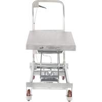 Manual Hydraulic Scissor Lift Table, 35-1/2" L x 20" W, Partial Stainless Steel, 800 lbs. Capacity Groupe Generik
