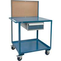 Mobile Service Cart, 2 Tiers, 24" W x 57" H x 40" D, 1200 lbs. Capacity Groupe Generik