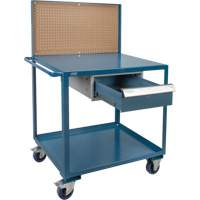 Mobile Service Cart, 2 Tiers, 24" W x 57" H x 40" D, 1200 lbs. Capacity Groupe Generik