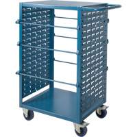 Mobile Wire Spool Cart, Steel, 6 Rod, 21" W x 48" H x 38" D, 1200 lbs. Capacity Groupe Generik