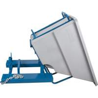Self-Dumping Hopper, Polyethylene, 5/8 cu.yd., Grey Groupe Generik
