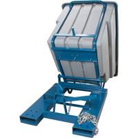 Self-Dumping Hopper, Polyethylene, 1-1/10 cu.yd, Grey Groupe Generik