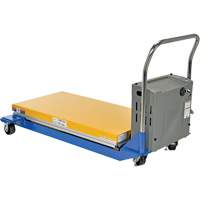 Table &eacute;l&eacute;vatrice aliment&eacute;e c. c. et manuelle &agrave; ciseaux, Acier, 48" lo x 24" la, Capacit&eacute; 1000 lb Groupe Generik