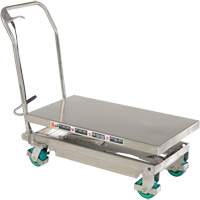 Table &eacute;l&eacute;vatrice hydraulique manuelle &agrave; ciseaux, 36-1/4" lo x 19-3/8" la, Acier inoxydable, Capacit&eacute; 600 lb Groupe Generik