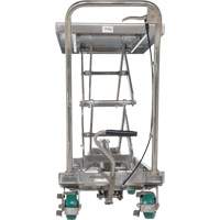 Table &eacute;l&eacute;vatrice hydraulique manuelle &agrave; ciseaux, 36-1/4" lo x 19-3/8" la, Acier inoxydable, Capacit&eacute; 600 lb Groupe Generik