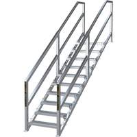 Syst&egrave;me d'escalier modulaire pour la construction de 6-10 marches SmartStairs, 75" ha Groupe Generik