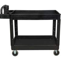 Utility Cart, 2 Tiers, 25-5/8" x 33-1/2" x 43-3/4", 550 lbs. Capacity Groupe Generik