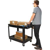 Utility Cart, 2 Tiers, 25-5/8" x 33-1/2" x 43-3/4", 550 lbs. Capacity Groupe Generik