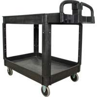 Utility Cart, 2 Tiers, 25-5/8" x 33-1/2" x 43-3/4", 550 lbs. Capacity Groupe Generik