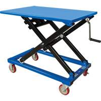 Table &eacute;l&eacute;vatrice manuelle &agrave; ciseaux, 37-3/8" lo x 23-5/8" la, Acier, Capacit&eacute; 660 lb Groupe Generik