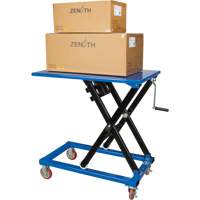 Table &eacute;l&eacute;vatrice manuelle &agrave; ciseaux, 37-3/8" lo x 23-5/8" la, Acier, Capacit&eacute; 660 lb Groupe Generik