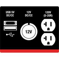 Inverter Generator, 2500 W Surge, 1800 W Rated, 4.2 L Tank Groupe Generik