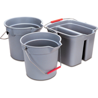 Seau Brute, Capacit&eacute; de 3.5 gal. US (14 pintes), Gris Groupe Generik
