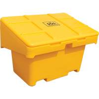 Salt Sand Container SOS, With Hasp, 42" x 29" x 30", 11 cu. Ft., Yellow Groupe Generik