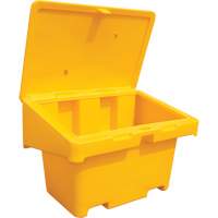 Salt Sand Container SOS, With Hasp, 42" x 29" x 30", 11 cu. Ft., Yellow Groupe Generik
