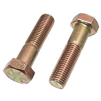 Vis d'assemblage hexagonale, 3/8" dia., 4" lo, Acier inoxydable, Cors&eacute; Groupe Generik