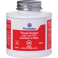 Thread Sealant with PTFE, Brush Top Bottle, 118 ml, -54°C - 150°C/-65°F - 300°F Groupe Generik