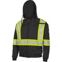 337SF Flame-Resistant Zip Style Hoodie, Men's, Small, Black, 22 cal/cm² Groupe Generik