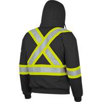 337SF Flame-Resistant Zip Style Hoodie, Men's, Small, Black, 22 cal/cm² Groupe Generik